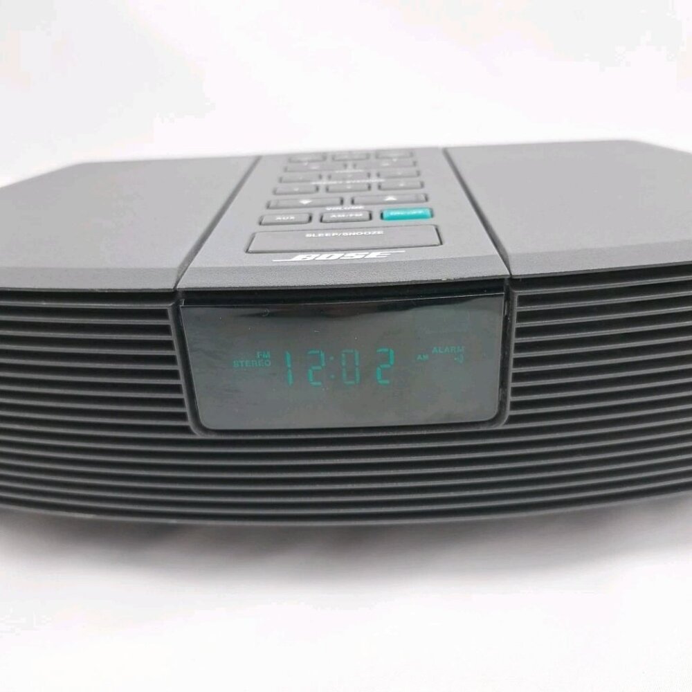 Bose Wave Radio AM/FM Clock Alarm Black Tested Working No Remote - Picture 3 of 16